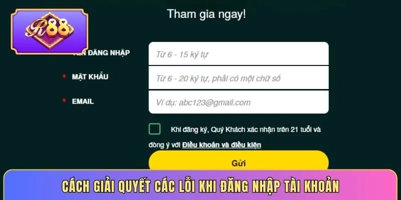 Cách giải quyết các lỗi khi đăng nhập tài khoản